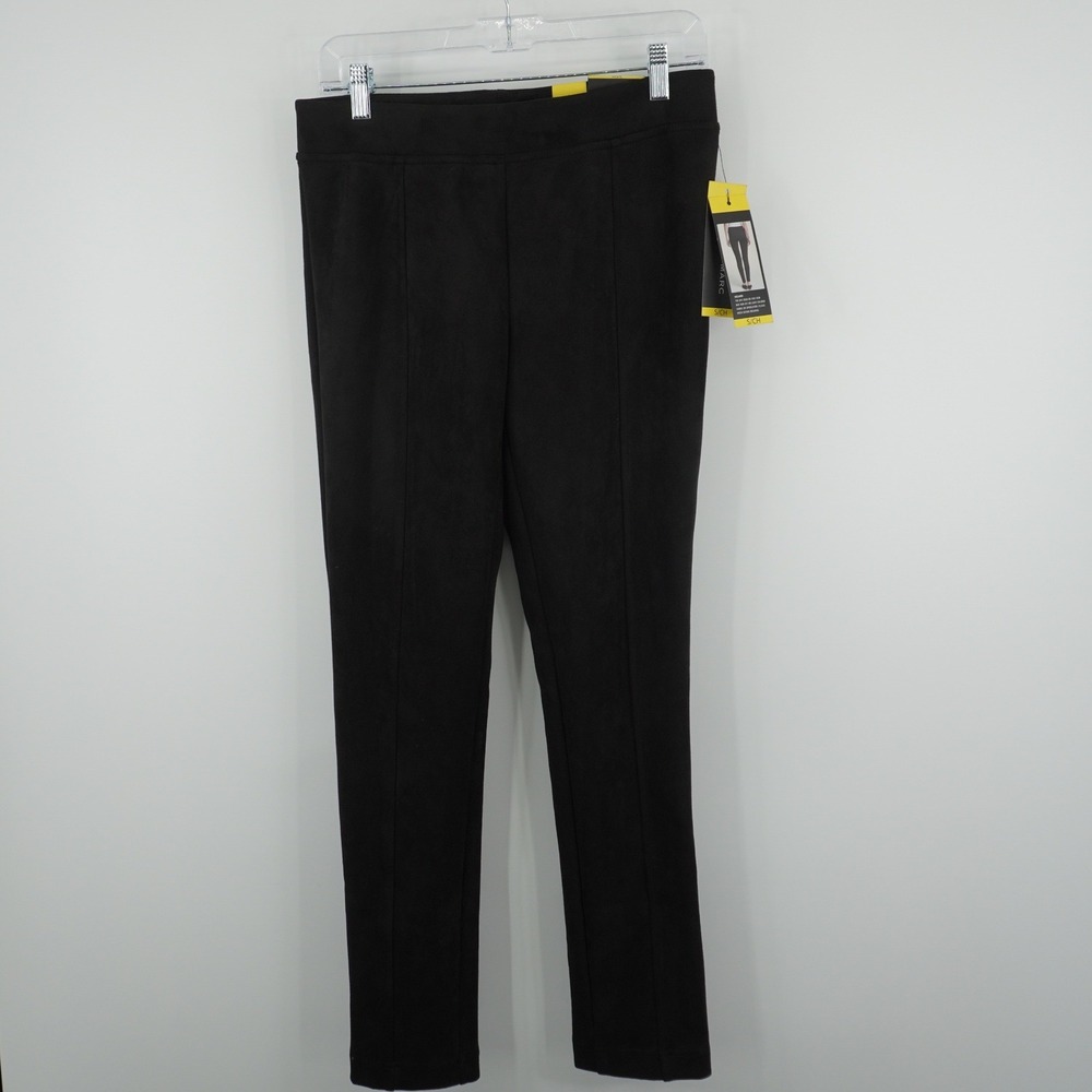 Andrew Marc Leggings Womens Small Black Faux Suede‎ Seamed Pull On